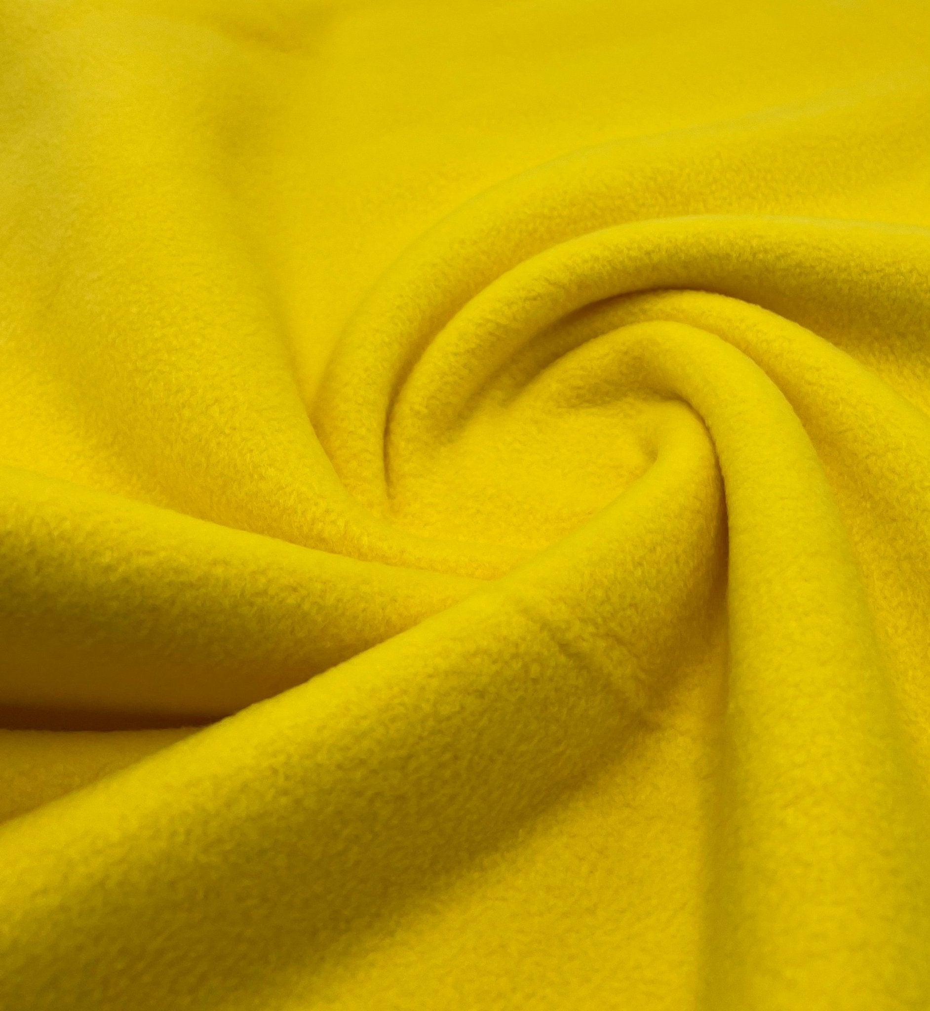 Canary Yellow Plain Anti - Pil Polar Fleece Fabric Blanket Loungewear - T9 Fabrics
